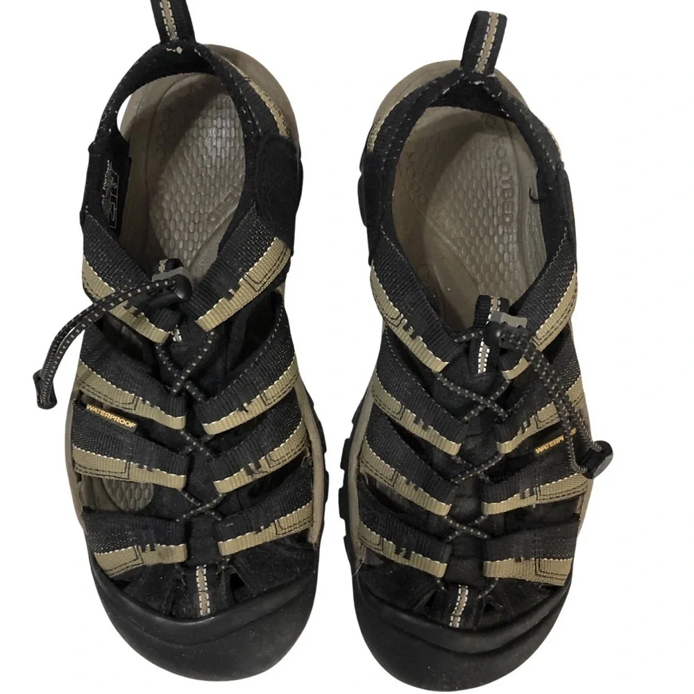 Keen Newport H2 Sport Sandals Water Shoes Black/Olive Green US 8.5 EU 41 - Picture 3 of 11